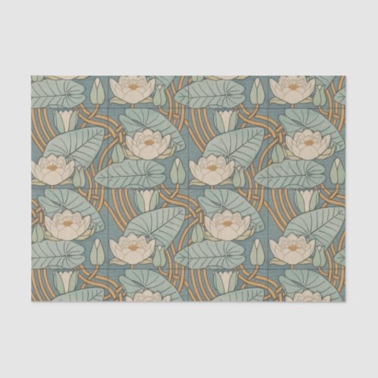 Papier Mousseline Water Lys Lily Art Nouveau Nature (Recto)