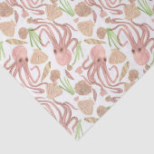 Papier Mousseline Watercolor Beach Octopus Tissu Paper (Détail)