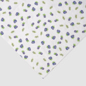 Papier Mousseline Watercolor Blueberry Floral Pattern Tissue Paper (Détail)