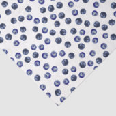 Papier Mousseline Watercolor Blueberry Pattern Tissue Paper (Détail)