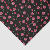 Papier Mousseline Watercolor Cherry Heart (Détail)