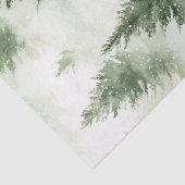 Papier Mousseline Watercolor Christmas Tree Holiday Pattern (Détail)