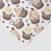 Papier Mousseline Watercolor cupcakes (Détail)