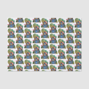 Papier Mousseline Watercolor cute Home Sweet Home Art