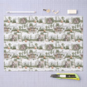 Papier Mousseline Watercolor Forest (Artisanat)