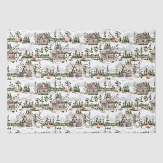 Papier Mousseline Watercolor Forest (Recto)