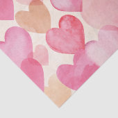 Papier Mousseline Watercolor Hearts (Détail)
