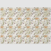 Papier Mousseline Watercolor Hunting Dog Pattern | Rustic Woodland (Recto)