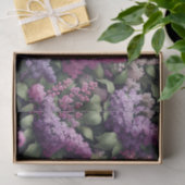 Papier Mousseline Watercolor Lilac Flowers Pattern Decoupage (Cadeau)