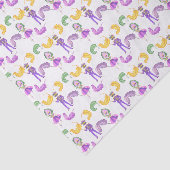 Papier Mousseline Watercolor Mardi Gras Party (Détail)