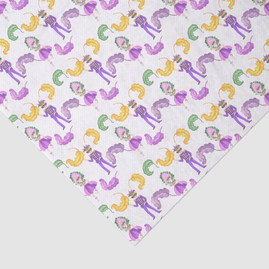 Papier Mousseline Watercolor Mardi Gras Party (Détail)