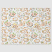 Papier Mousseline Watercolor Mediterranean Food Pattern (Recto)