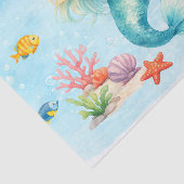 Papier Mousseline Watercolor Mermaid Birthday (Détail)