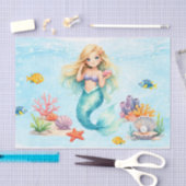 Papier Mousseline Watercolor Mermaid Birthday (Artisanat)