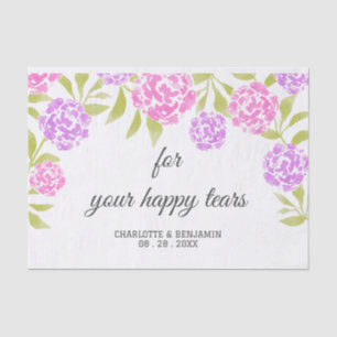 Papier Mousseline Watercolor Peony Happy Tears Mariage