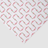 Papier Mousseline Watercolor Red Polka Dot Bow Christmas (Détail)