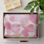 Papier Mousseline Watercolor Valentine Hearts (Cadeau)