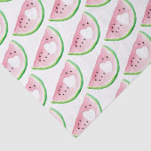 Papier Mousseline Watercolor Watermelon Heart Motif (Détail)