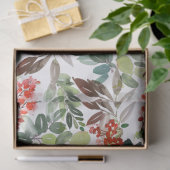 Papier Mousseline Watercolor Winter Berries & Greenery Christmas (Cadeau)