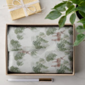 Papier Mousseline Watercolor Winter Forest Motif sans joint (Cadeau)