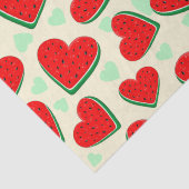 Papier Mousseline Watermelon Heart Valentine's Day Free Palestine (Détail)