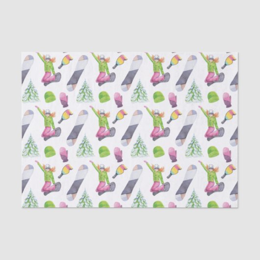 Papier Mousseline Waterton Snowboard (Recto)