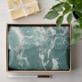 Papier Mousseline Waves Blue Green (Cadeau)