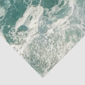 Papier Mousseline Waves Blue Green (Détail)