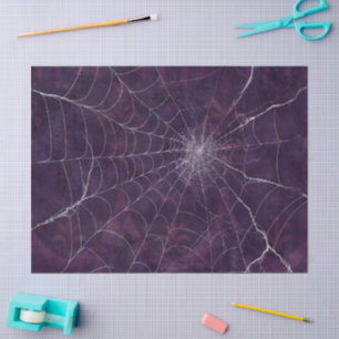 Papier Mousseline Web gothique argenté désorganisé
