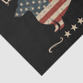 Papier Mousseline Weenie Le Peuple Dachshund 4 juillet (Détail)