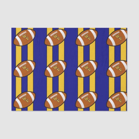 Papier Mousseline West Virginia Football Blue and Gold Pride (Recto)