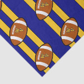 Papier Mousseline West Virginia Football Blue and Gold Pride (Détail)