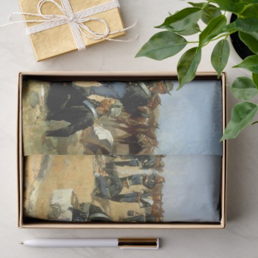 Papier Mousseline Western Art "Cavalryman's Breakfast" (Cadeau)