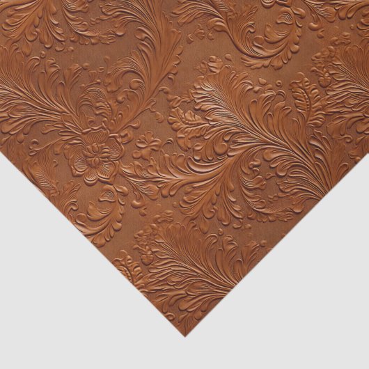 Papier Mousseline Western Brown Tan Bohemian Art (Détail)
