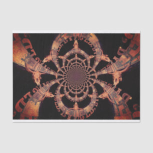 Papier Mousseline Western Bull Skull Vintage Black Russe Brown