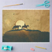 Papier Mousseline Western Cowboy Horloge Découpage papier de tissu (Artisanat)