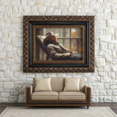 Papier Mousseline Western Cowboy Repose dans le roumain Découpage d'