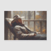 Papier Mousseline Western Cowboy Repose dans le roumain Découpage d' (Recto)