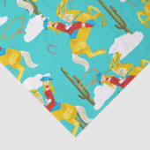 Papier Mousseline Western Cowgirl Retro Patterned (Détail)