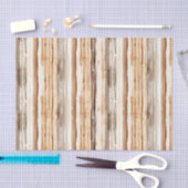 Papier Mousseline Western Cream Brown Stripes Anniversaire (Artisanat)