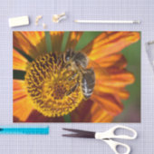 Papier Mousseline Western Honey Bee Macro photo (Artisanat)