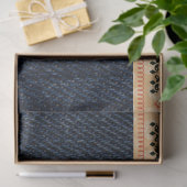 Papier Mousseline Western Paisley Gold Bandana Imprimer Denim Découp (Cadeau)