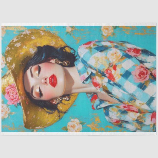 Papier Mousseline Western Rodeo Chic Decoupage (Recto)