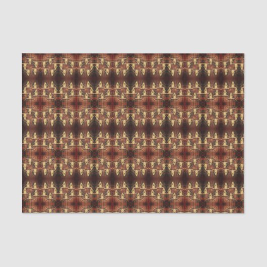 Papier Mousseline Western Rustic Bull Skull Pays Style Plaid (Recto)