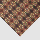 Papier Mousseline Western Rustic Bull Skull Pays Style Plaid (Détail)