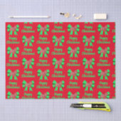 Papier Mousseline Westie Silhouette Rouge Chien de Noël & Bow Vert (Artisanat)