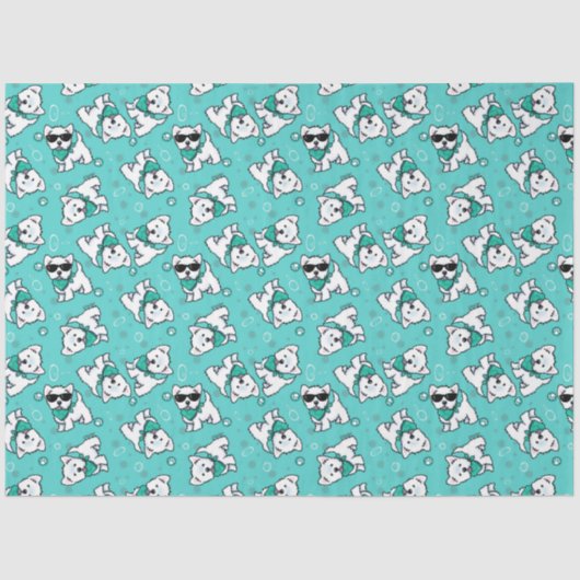 Papier Mousseline Westies Cutieface KiniArt (Recto)