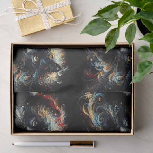 Papier Mousseline Whimsical Black Cat Santa Christmas Hat Decoupage (Cadeau)