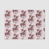 Papier Mousseline Whimsical Carousel Horse Image Pattern (Recto)