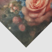 Papier Mousseline Whimsical Cat In Floral Hat Decoupage (Détail)